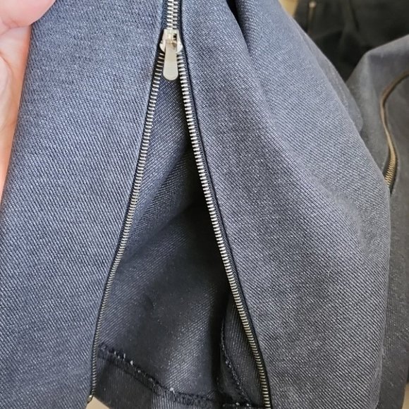 Barbara Bui Initials Washed Black Denim Side Zipper Pants M w28 D4 - Picture 13 of 14